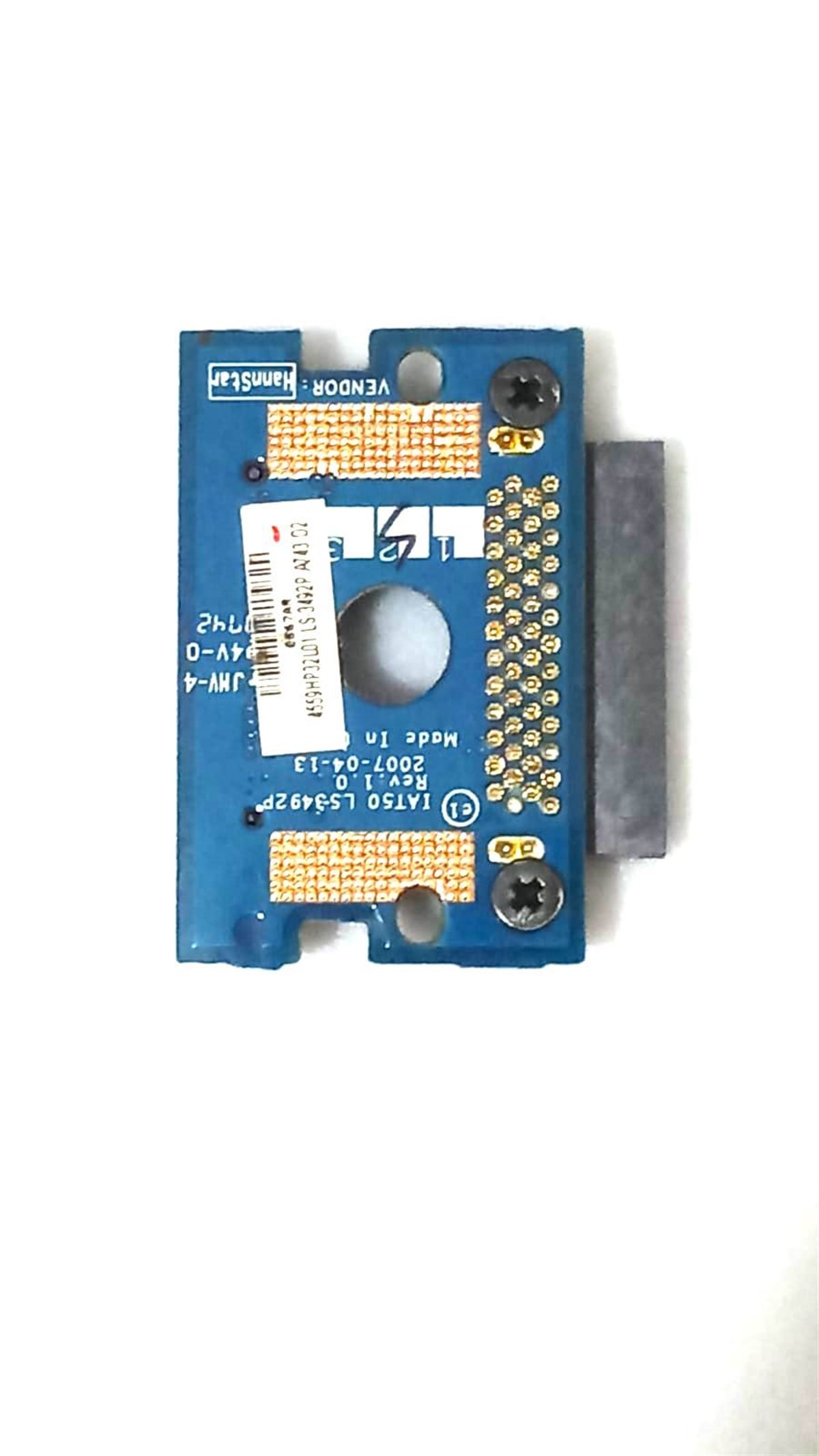 HDD Soket - YuvaOptical Drive Connector Board IAT50 LS-3492P from HP 530 Laptop STOK-38
