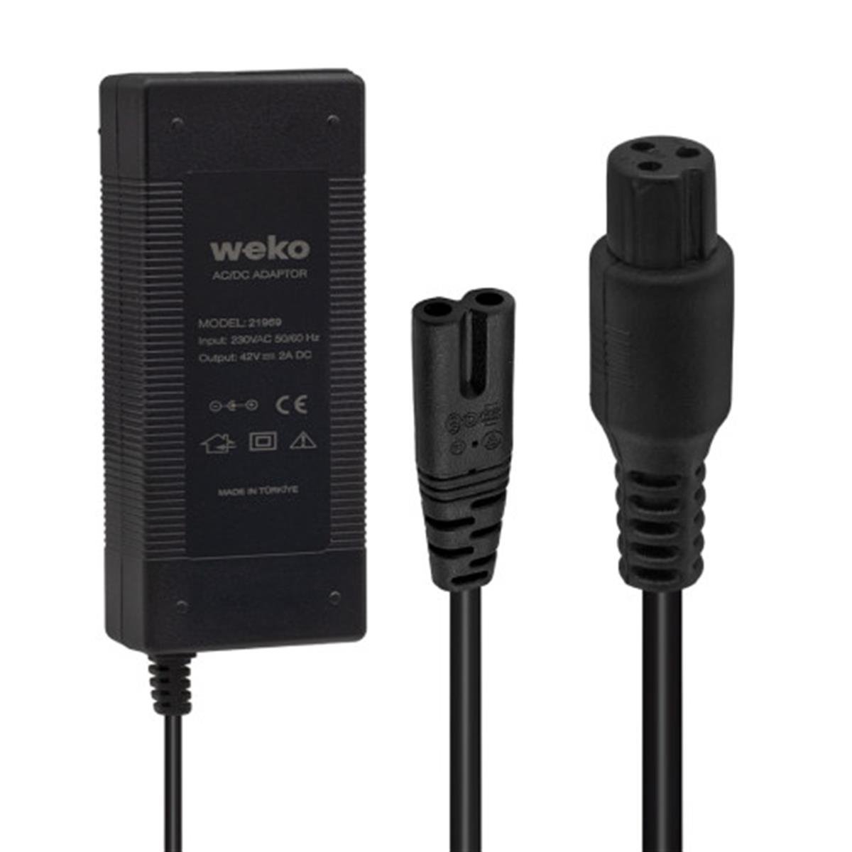 Tüm ParçalarWEKO 21969 42V==2A DC BİSİKLET ADAPTÖRÜ