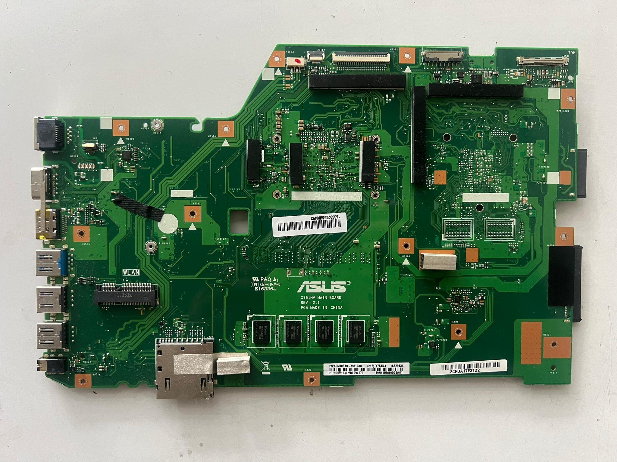 AnakartlarAsus X751NV  Rev. 2.1 Sorunsuz ve İşlemsiz Anakart Stok: Z99