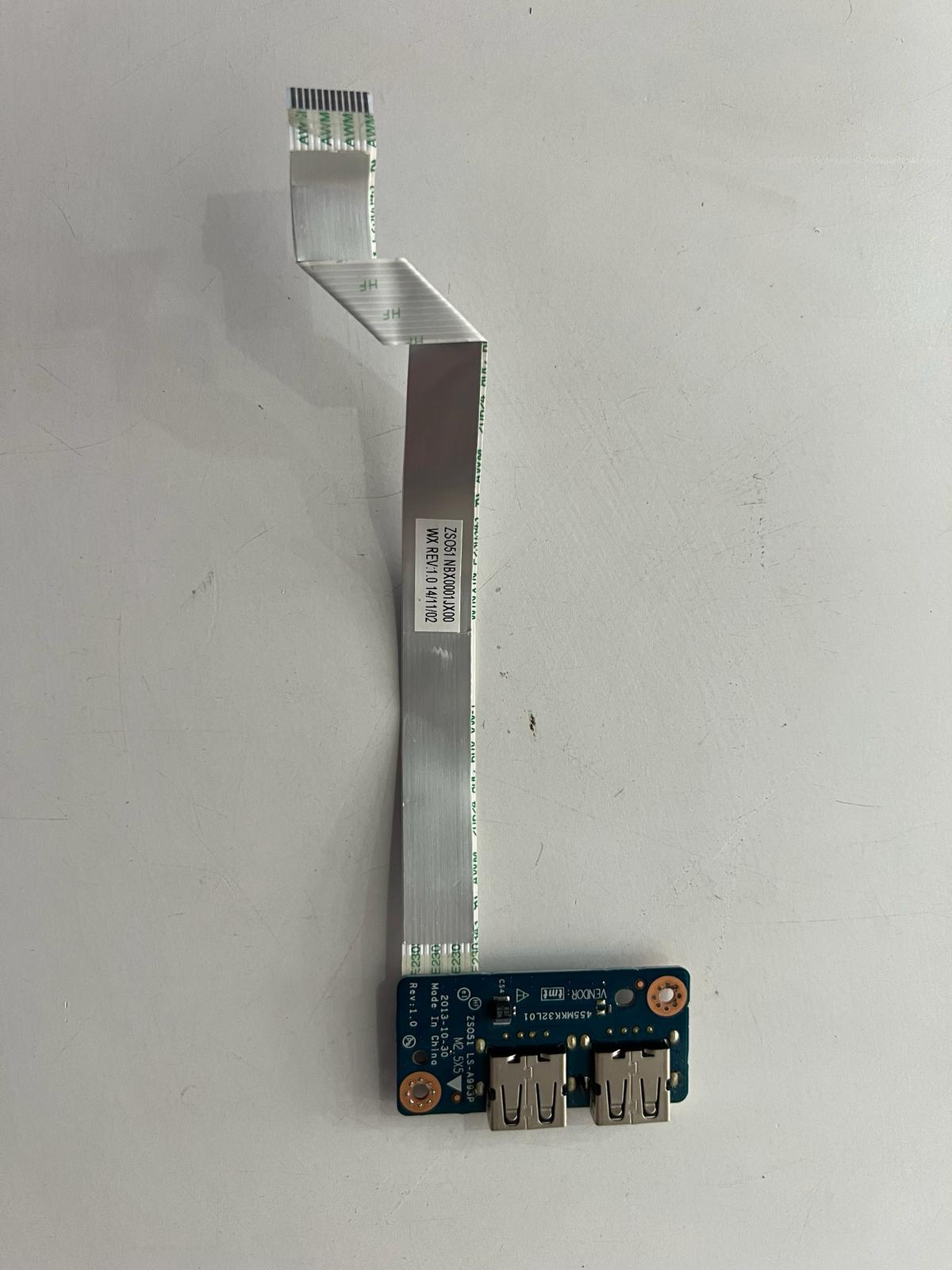 USB - AUX BoardHP 15-R215NT USB BOARD LS-A993P REV:1.0 Stok: Z100