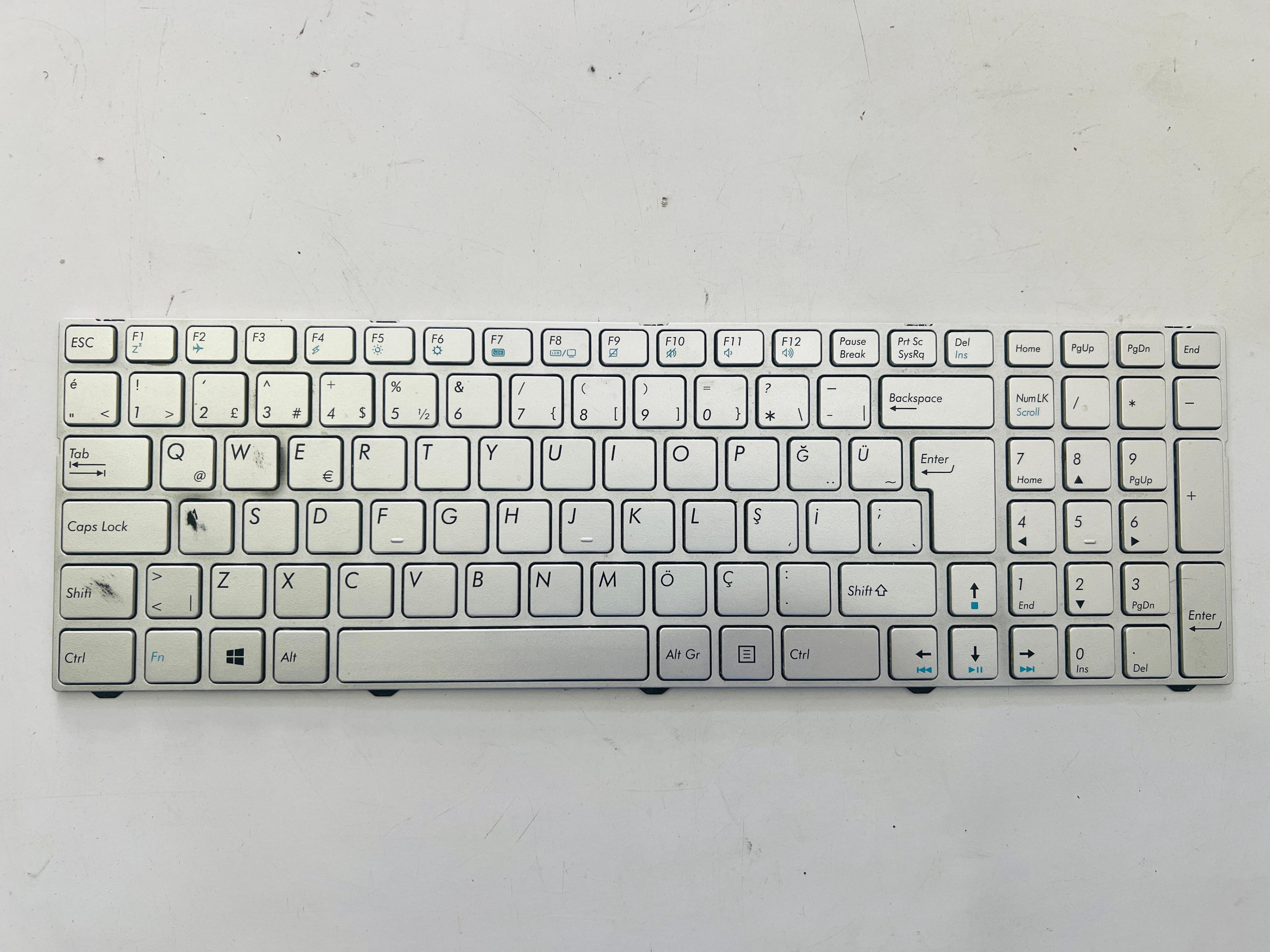 Klavye - Tuş TakımıORİJİNAL CASPER NİRVANA C700 GRİ KLAVYE  P/N: V150062DK1 Stok: Z31