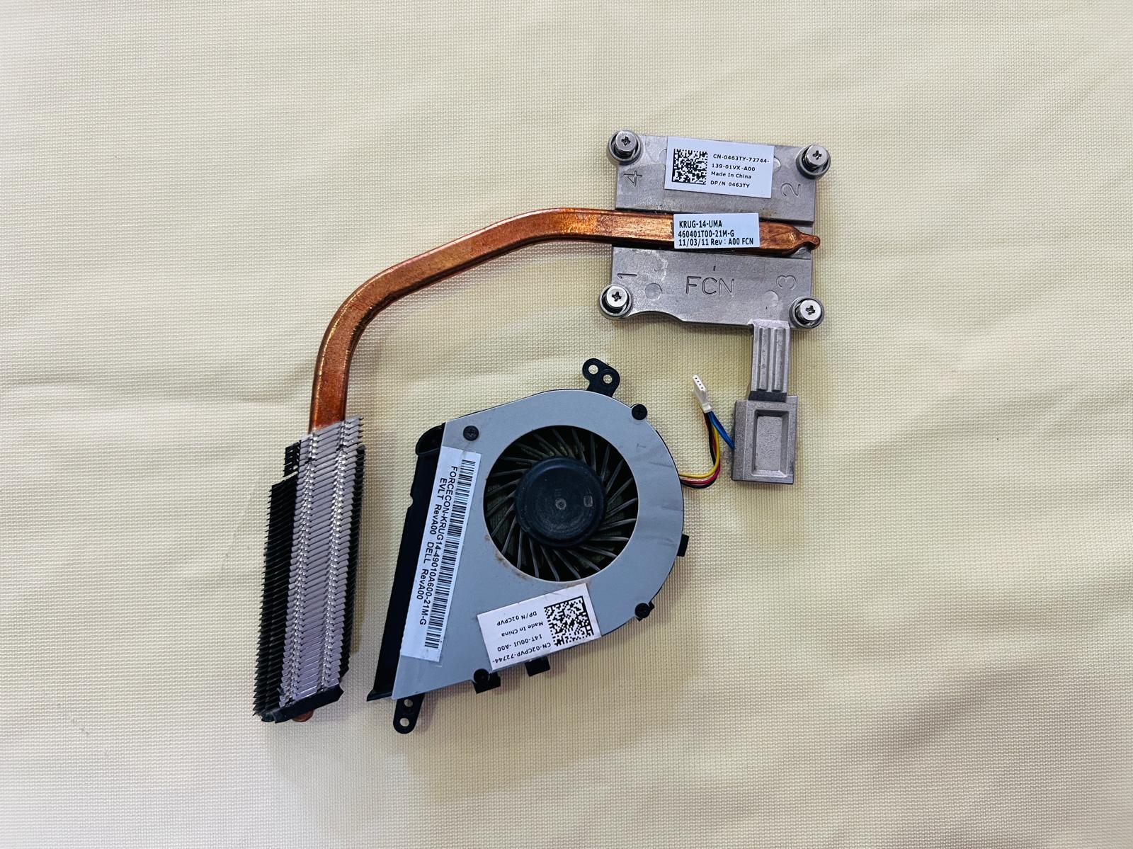 Soğutucu - FanDELL E5420 ORİJİNAL FAN VE SOĞUTUCU DEMİRİ  DFS400805L10T Stok: Z105