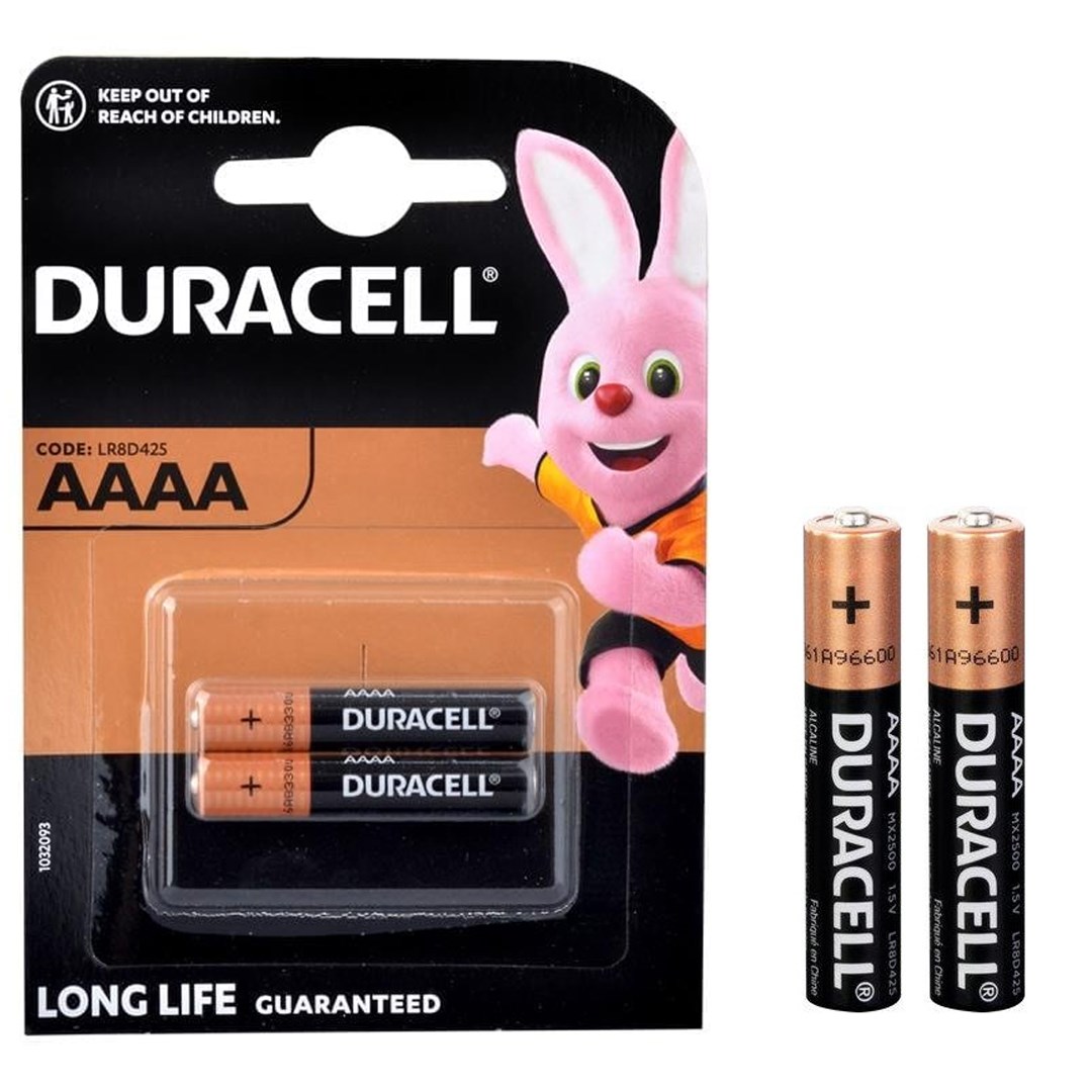 DURACELL LR8D425 1.5V AAAA İNCENİN İNCESİ 1.5V ALKALİN 2Lİ PAKET PİL