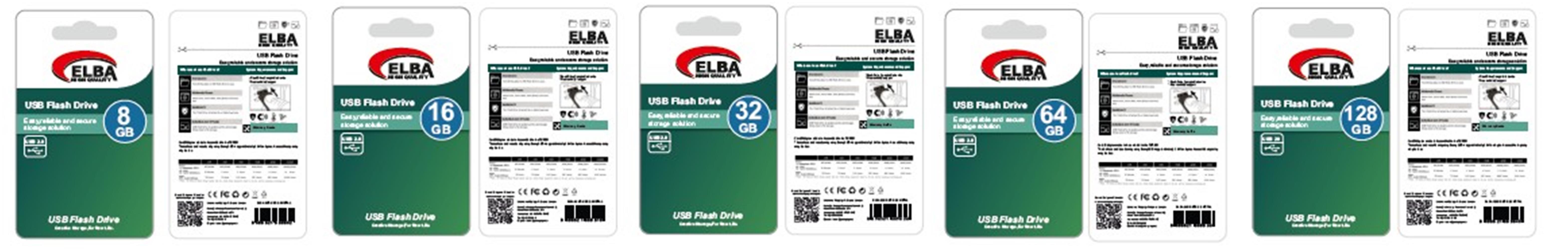 ELBA 128GB USB 2.0 PLASTİK FLASH BELLEK