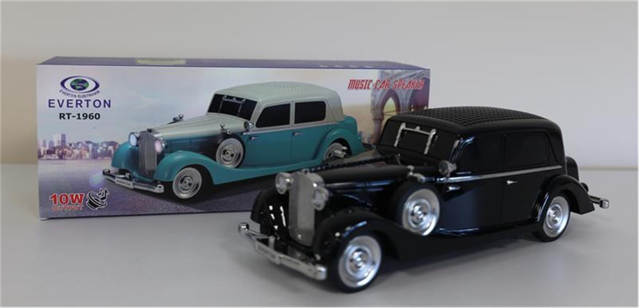 EVERTON RT-1960 Siyah Arabalı  Bluetooth Fm-Usb-Tf-Aux Şarjlı Nostaljik Radyo