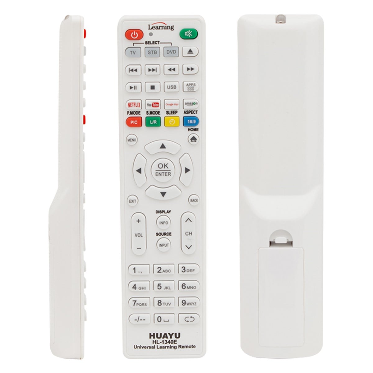 HUAYU KL HL-1340E NETFLIX-YOUTUBE-AMAZON TUŞLU TV/LCD/UYDU/DVD ÖĞRENEBİLEN AKILLI KUMANDA BLİSTERLİ