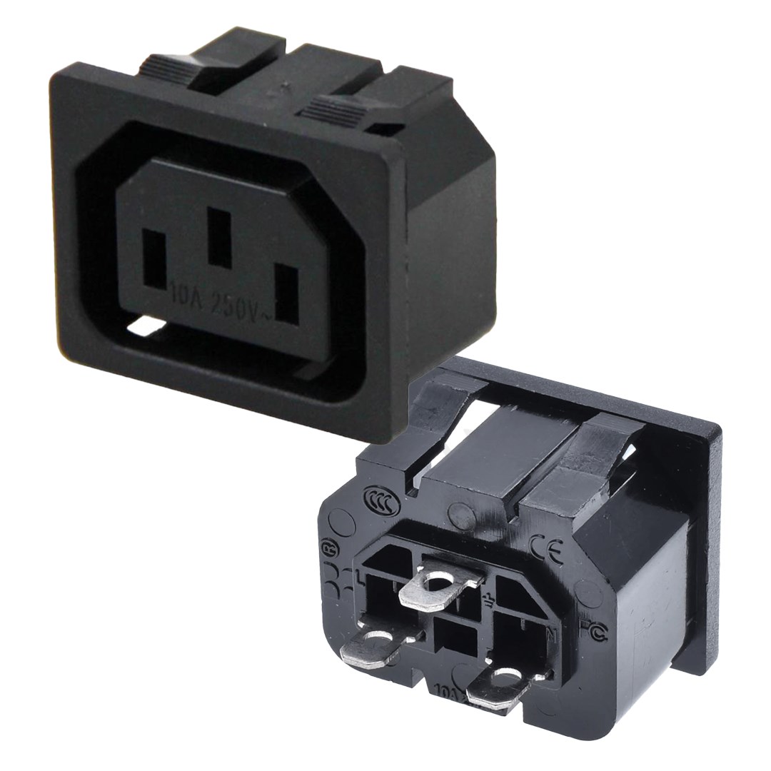 IC-212D C15 POWER SOKET DİŞİ KULAKSIZ AS-04F
