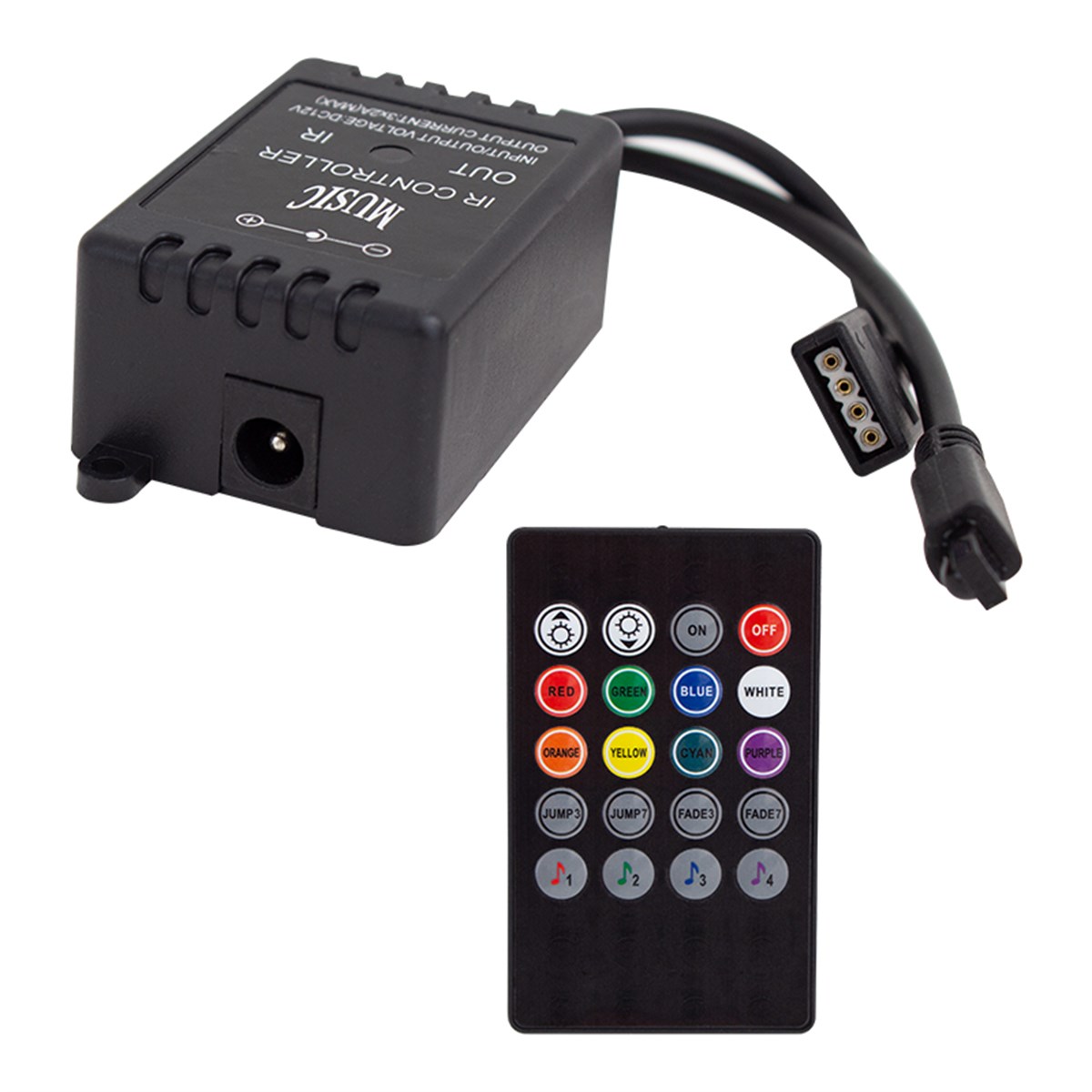 LED KONTROL CİHAZI KUMANDALI RENK DEĞİŞTİREN SESE DUYARLI