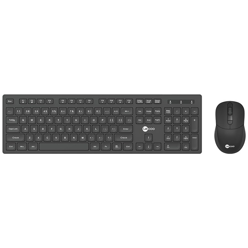 LENOVO LECOO KW201 KABLOSUZ SİYAH Q KLAVYE  MOUSE SET