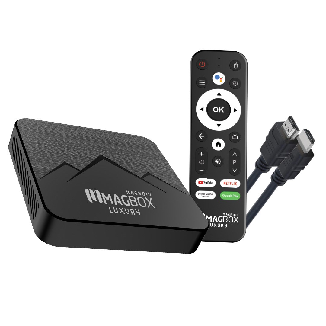MAGBOX MAGROID LUXURY 32 GB HDD 2 GB RAM BLUETOOTH 5G SES KOMUT KUMANDALI DAHİLİ WİFİ  ANDROID TV BOX