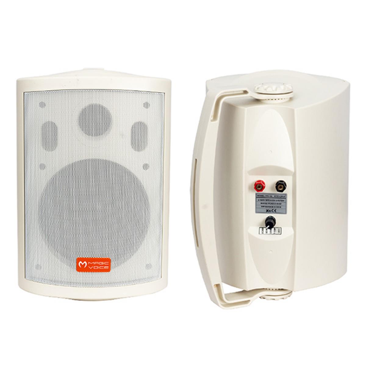 MAGICVOICE MV-25TRF 16 CM 80 WATT 2Lİ TAKIM BEYAZ TRAFOLU SÜTUN HOPARLÖR