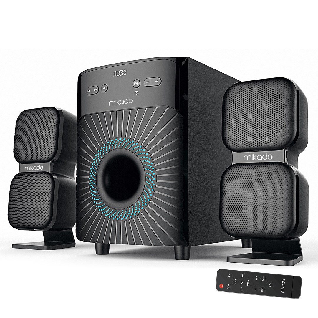 MIKADO MD-360BT 2+1 38 WATT BT/AUX/USB/FM/LED EKRAN 2+1 SPEAKER EV SİNEMA SİSTEMİ