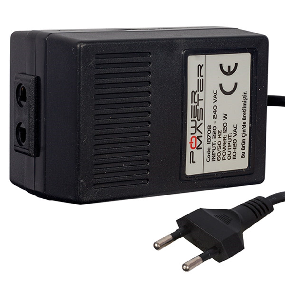 POWERMASTER PM-18708 220V-110V 120 WATT  AC/AC DÖNÜŞTÜRÜCÜ TRANSFORMATÖR