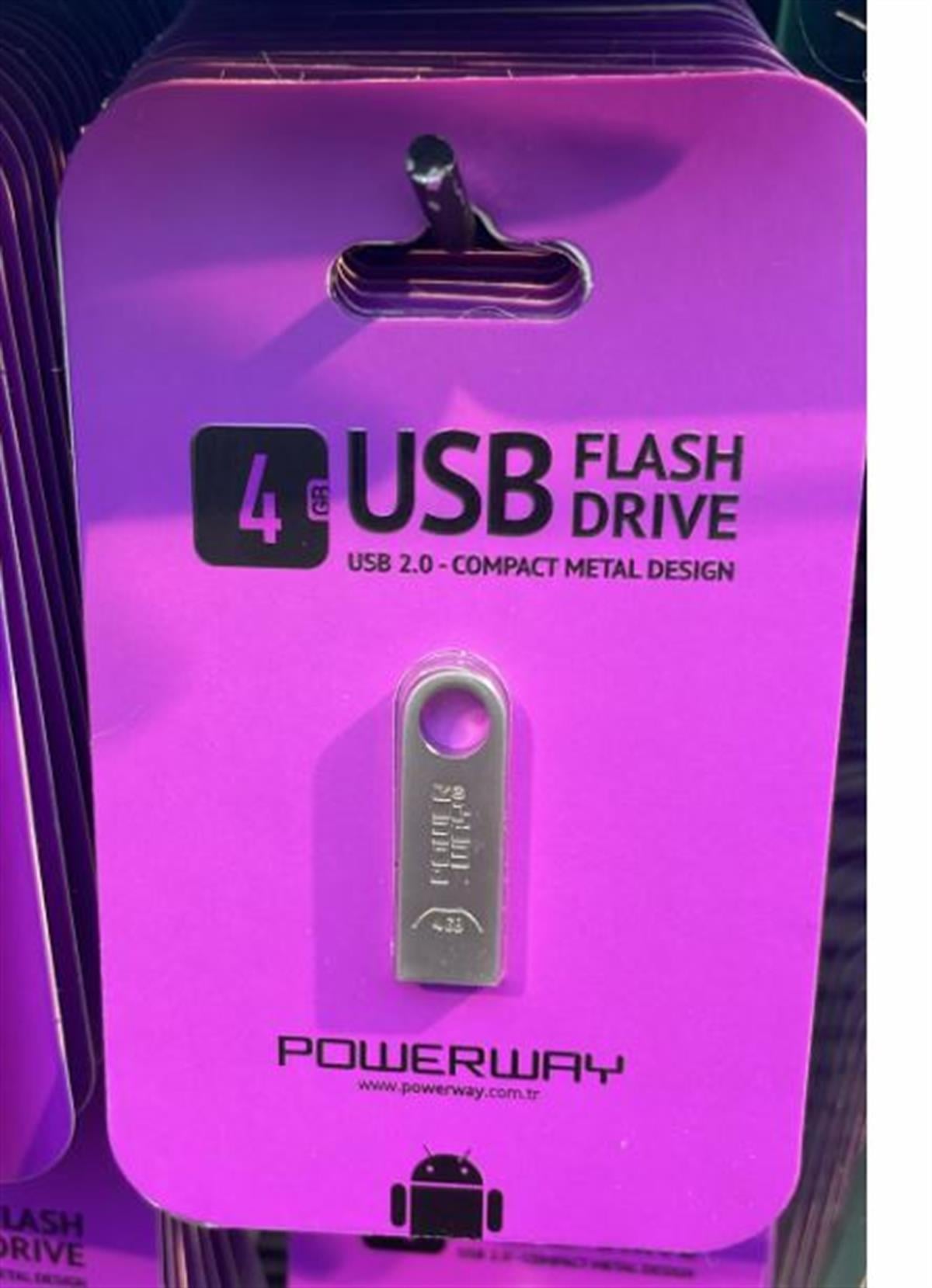 POWERWAY 4 GB METAL USB FLASH BELLEK
