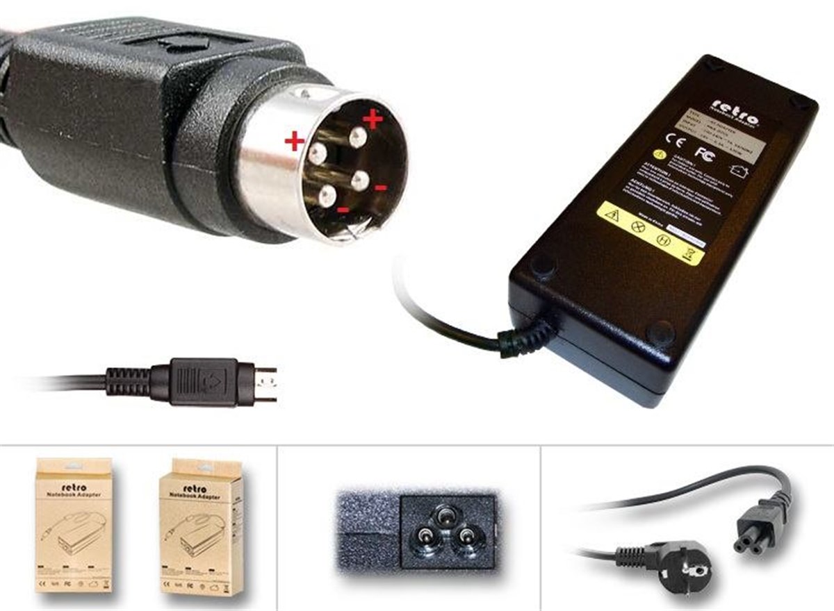RETRO 15V 8A 120W 4 Pin 10mm Mini DIN Adapt�r RNA-TS04