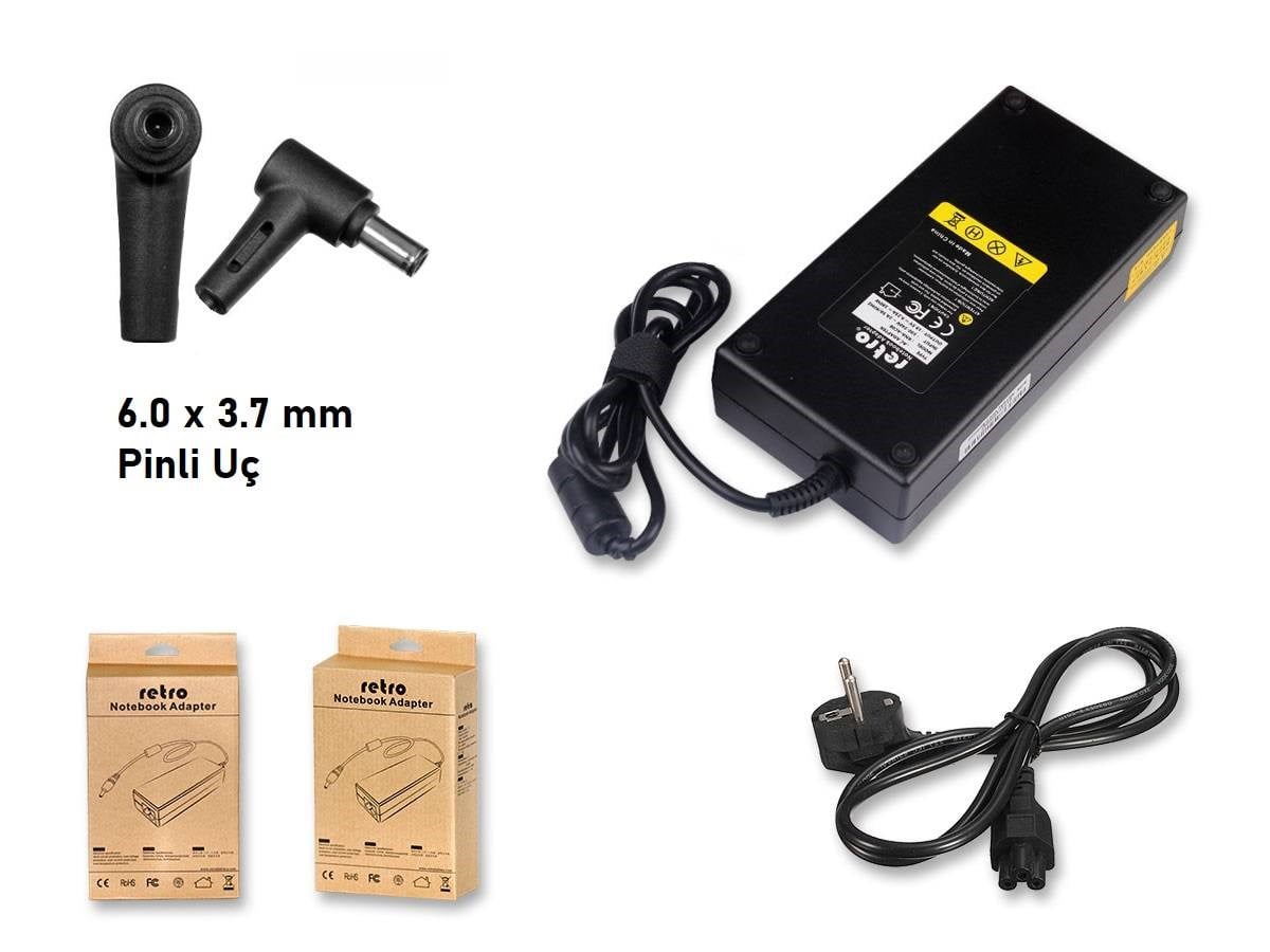 RETRO Asus 19.5V 9.23A 180W Pinli U� (6.0 mm) Notebook Adapt�r RPA-AC324