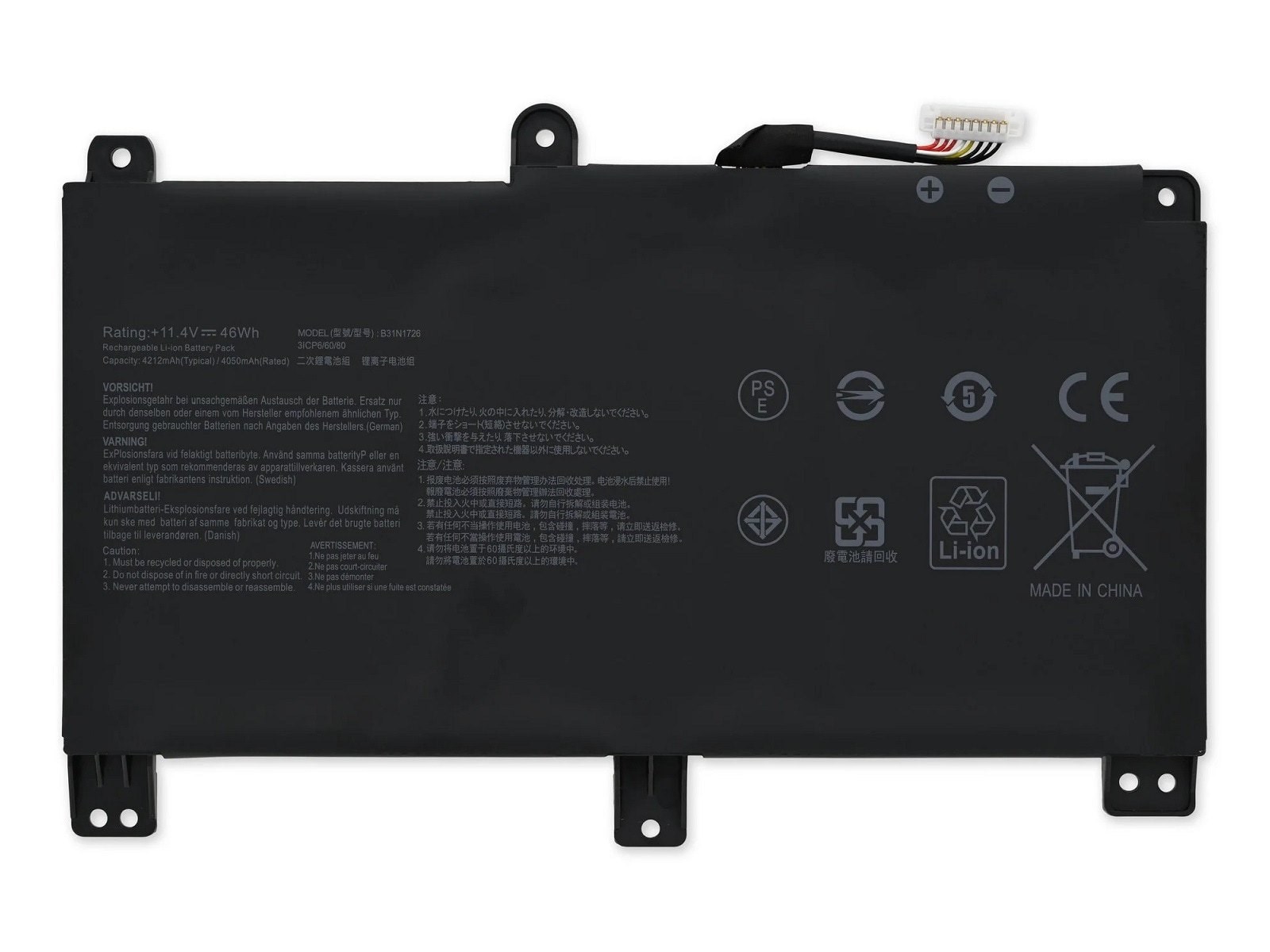 RETRO Asus B31N1726 Notebook Bataryası - Ver.2