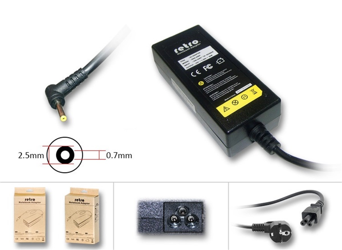 RETRO Asus Eee Pc 1001, 1201 40W Notebook Adapt�r RNA-AS03