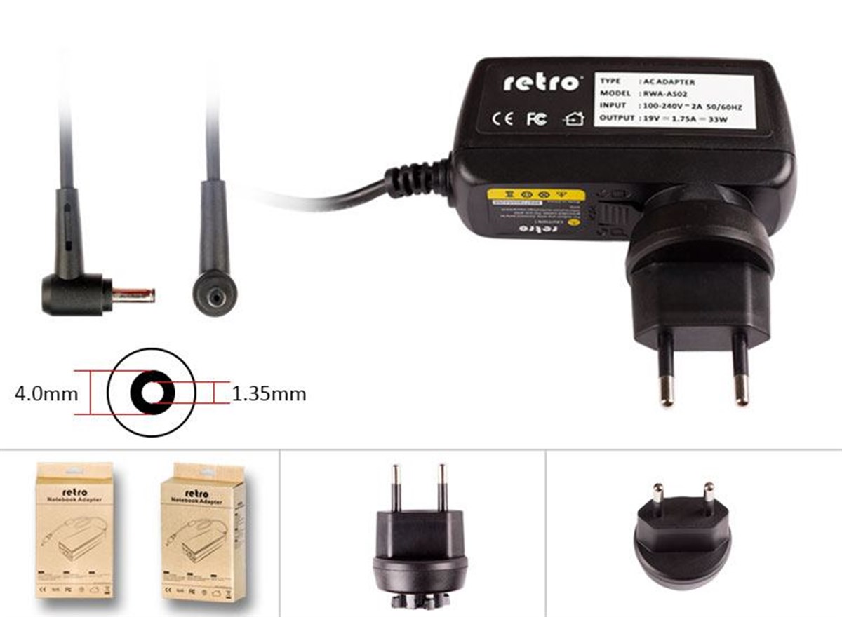 RETRO Asus VivoBook 33W Notebook Adapt�r� RWA-AS02