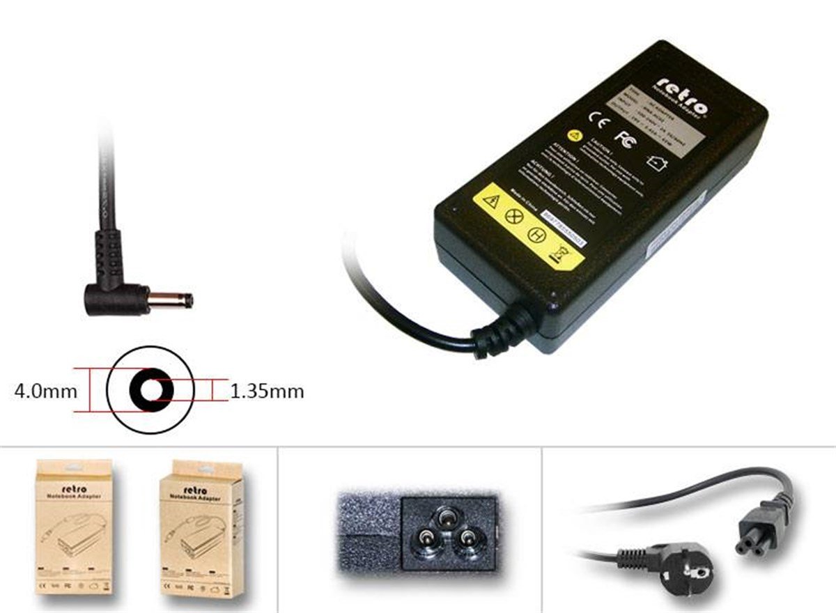 RETRO Asus ZenBook UX21A, UX31A 65W Notebook Adapt�r� RNA-AS05