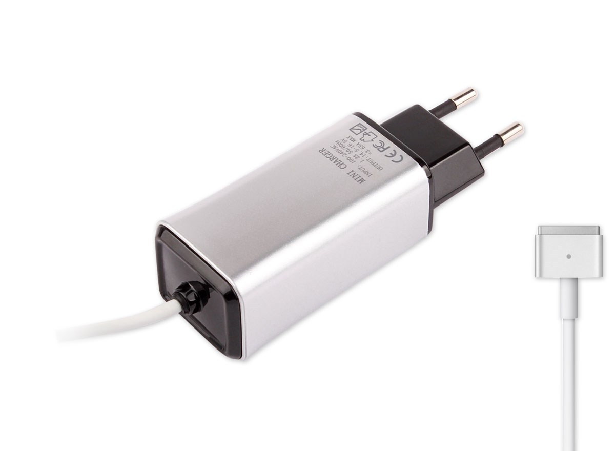 RETRO-Color, Apple MacBook 45W-60W MagSafe 2 Mini Adapt�r - Silver