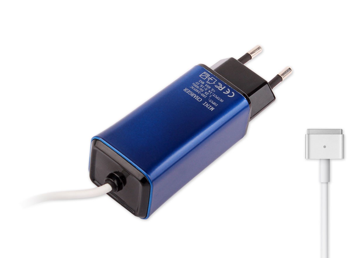 RETRO-Color, Apple MacBook 45W-60W MagSafe 2 Mini Adapt�r - Mavi
