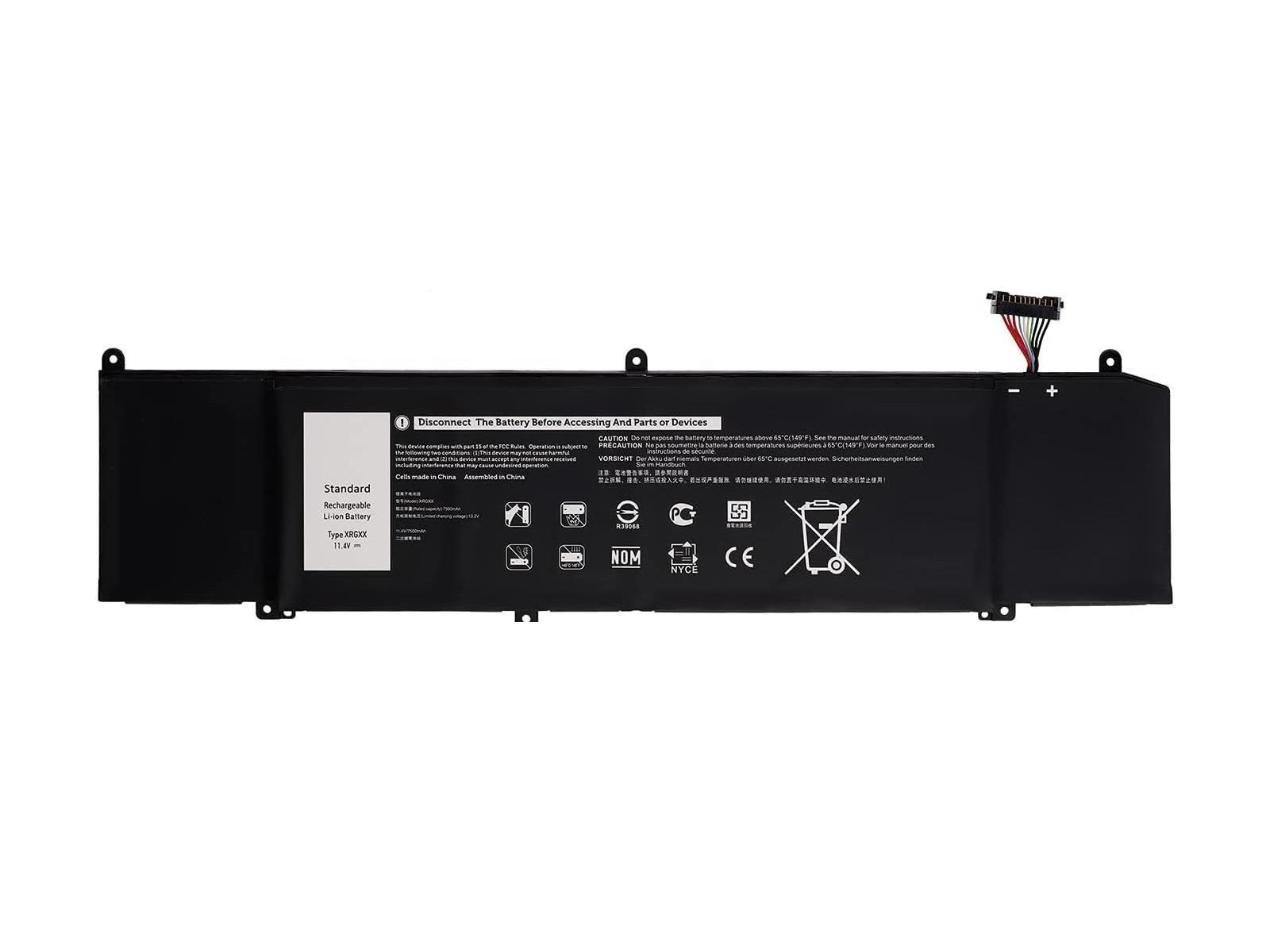 RETRO Dell Alienware M15, M17, XRGXX Notebook Bataryası - Ver.2 - 6 Cell