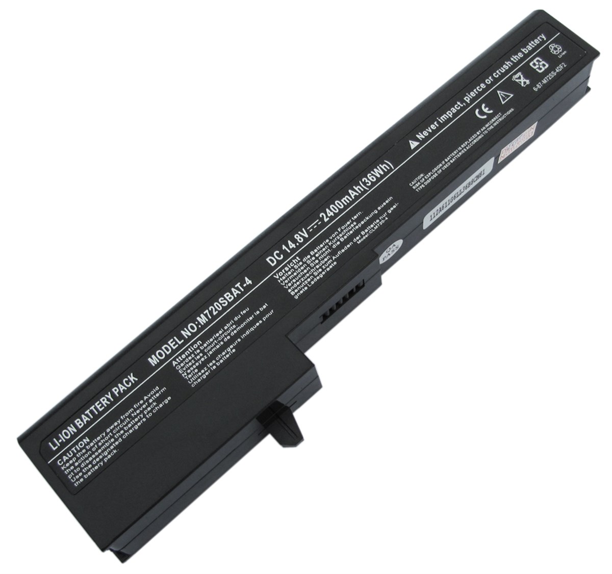 RETRO Exper M72SR, Woon M72R, M720SBAT-4 Notebook Bataryas� - 4 Cell