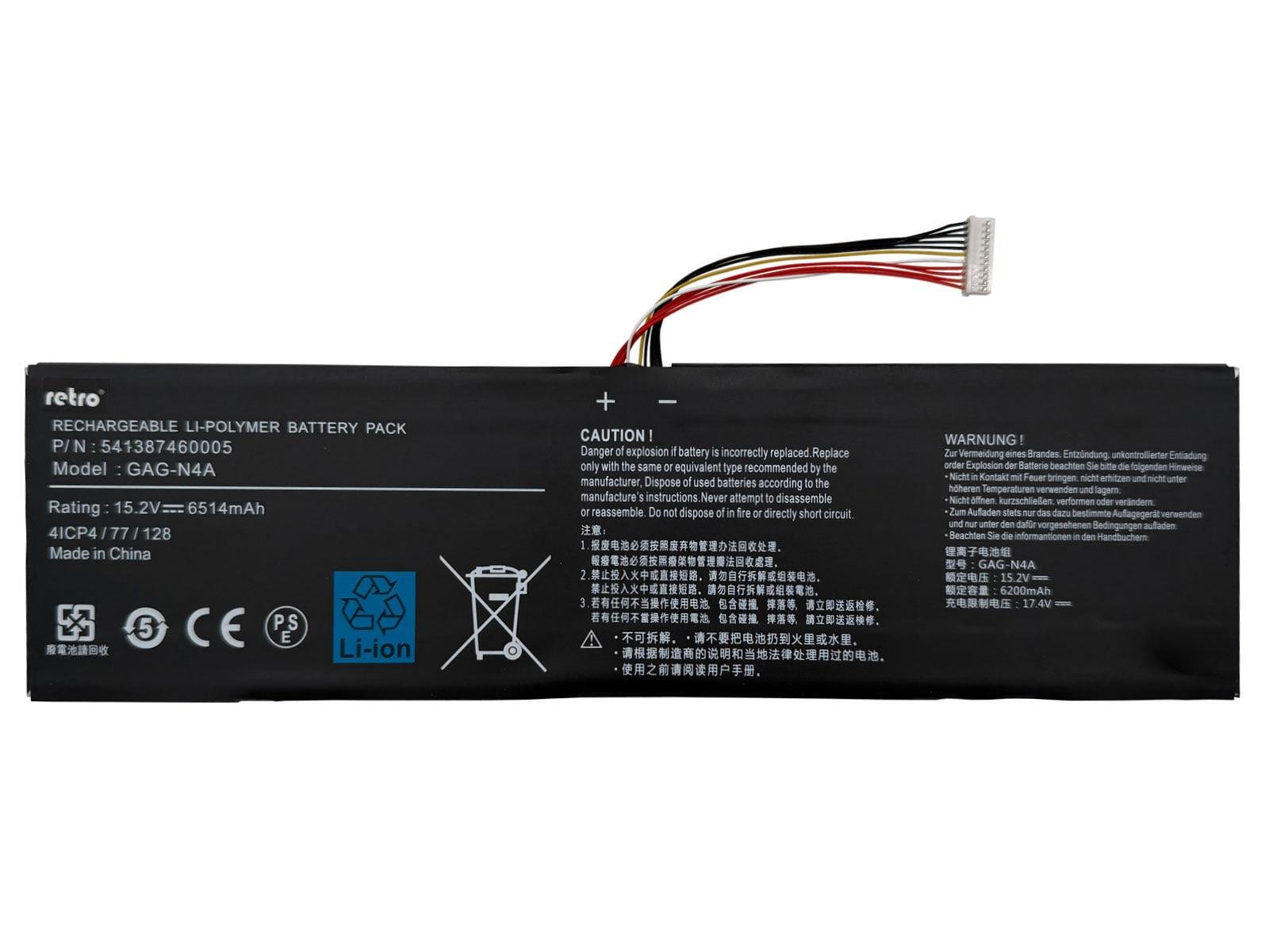 RETRO Gigabyte G-Style GAG-N4A Notebook Bataryası