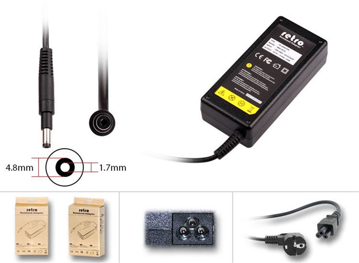 RETRO Hp Compaq 65W �nce U� Notebook Ultrabook Adapt�r RNA-HC11