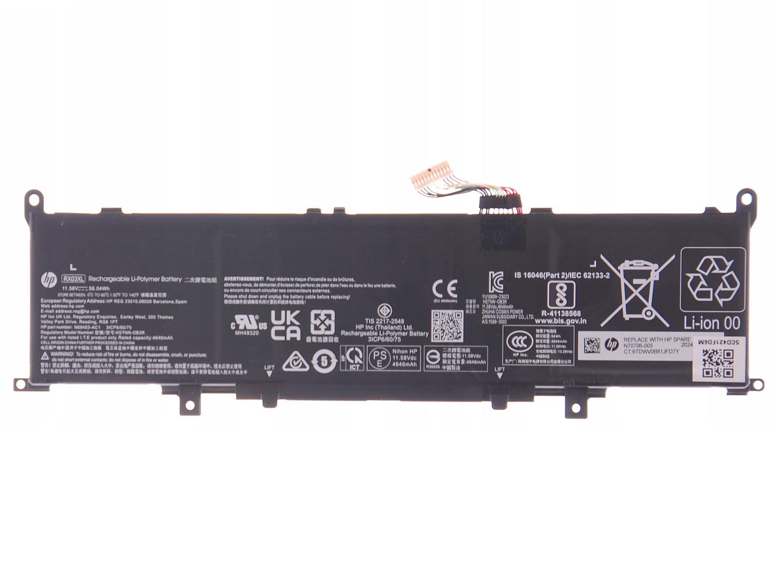 RETRO Hp EliteBook RX03XL Notebook Bataryası