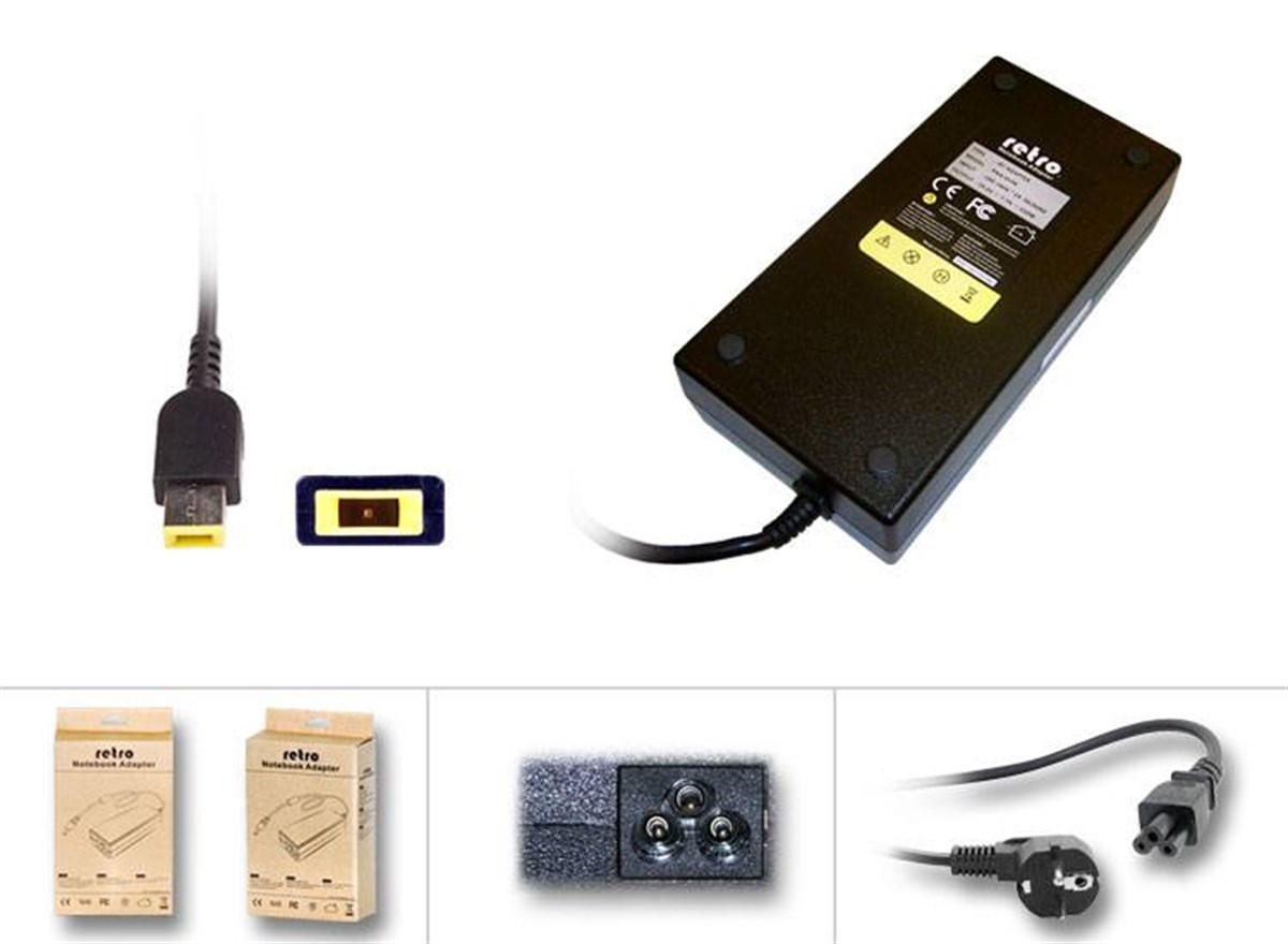 RETRO Lenovo 230W Dikd�rtgen Pinli U� (Usb Tip) Notebook Adapt�r RPA-AC329