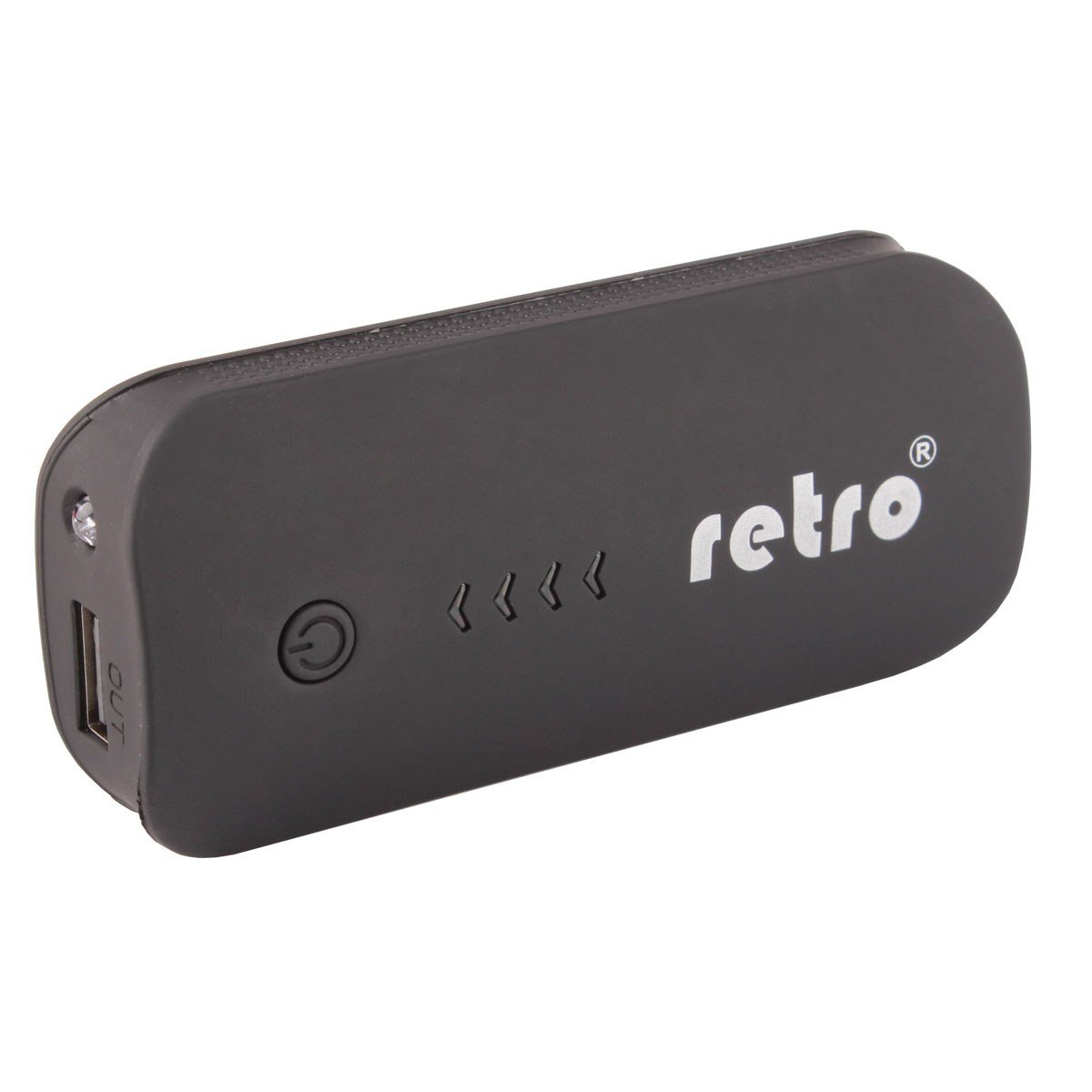 RETRO PowerBank 5600mAh Harici Batarya - Siyah - Soft Touch