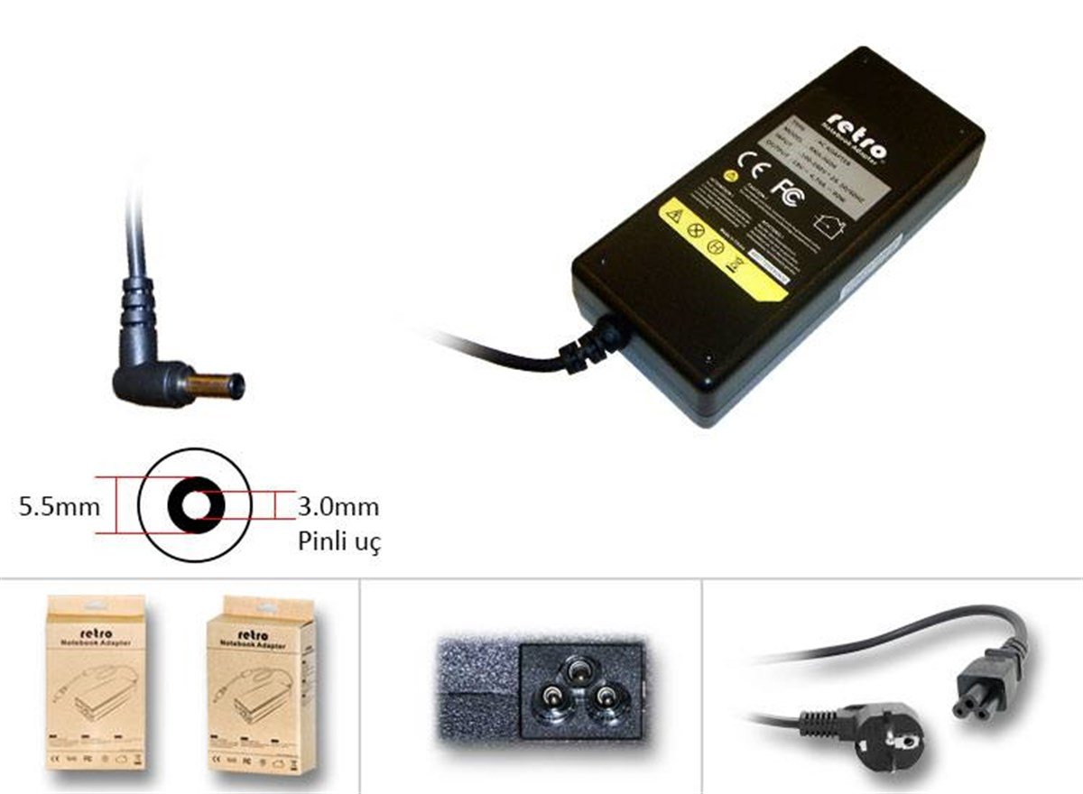 RETRO Samsung 19V 4.74A 90W Notebook Adapt�r RNA-SG04