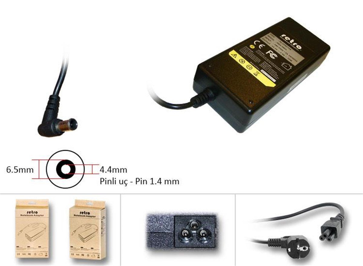 RETRO Sony 19.5V 3.9A 76W VGP-AC19V34 Notebook Adapt�r RNA-SN05