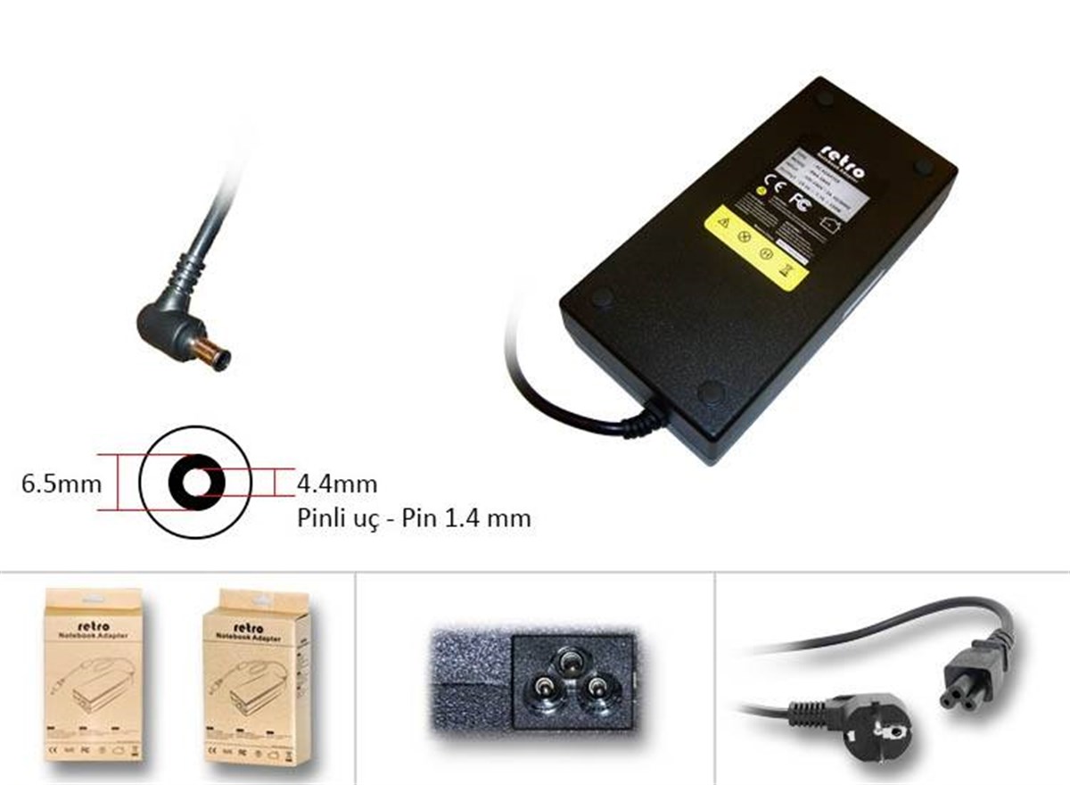 RETRO Sony 19.5V 7.7A 150W VGP-AC19V54 Notebook Adapt�r RNA-SN09