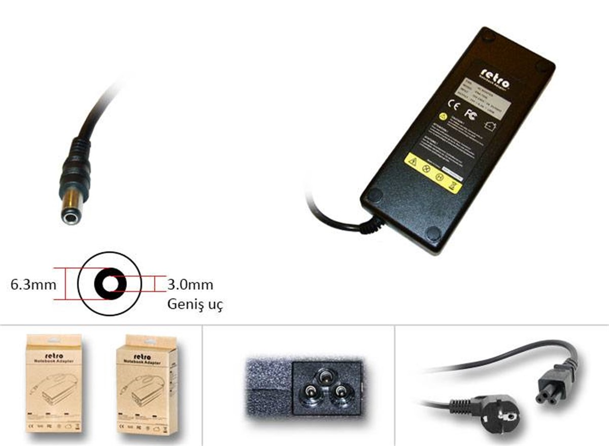 RETRO Toshiba Dynabook 19V 6.3A 120W Geni� U� Notebook Adapt�r RPA-AC071