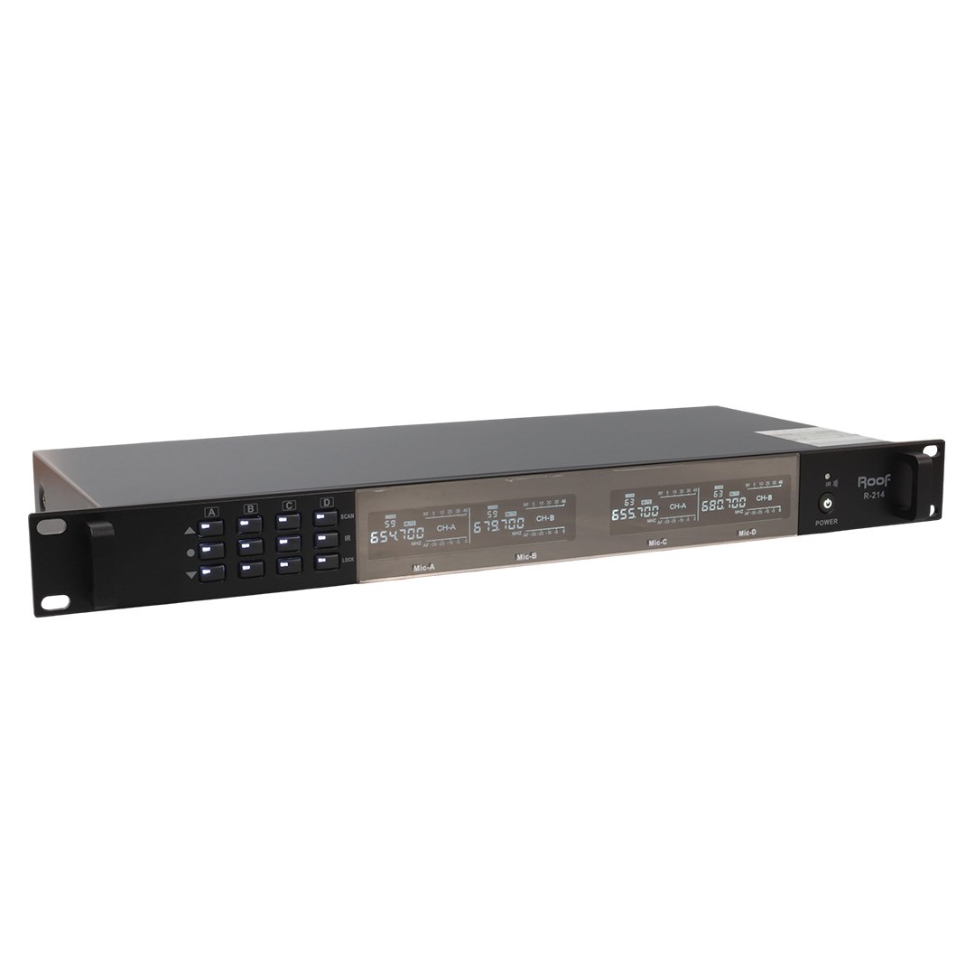 ROOF R-214 UHF 4LÜ KABLOSUZ MİKROFON UHF RECEIVER