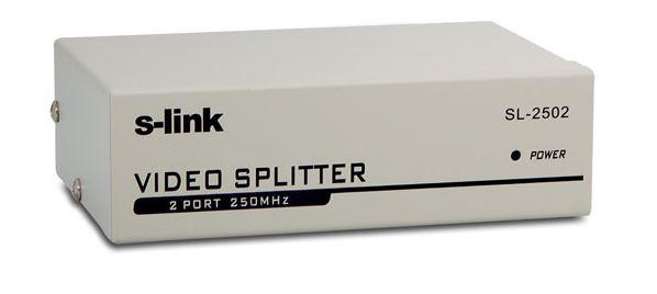 S-LINK SL-2502 2 PORT VGA SPLITTER DAĞITICI (250MHZ - 1920X1080)