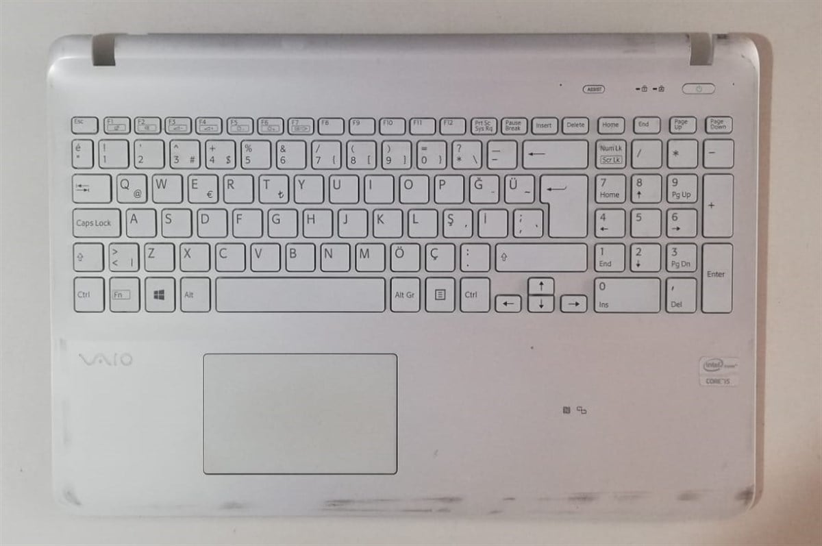 Üst KasaSONY VAİO FİT 15 SVF15 SVF1521 SERİSİ ÜST KASA - TOUCHPAD - KLAVYE BEYAZ 