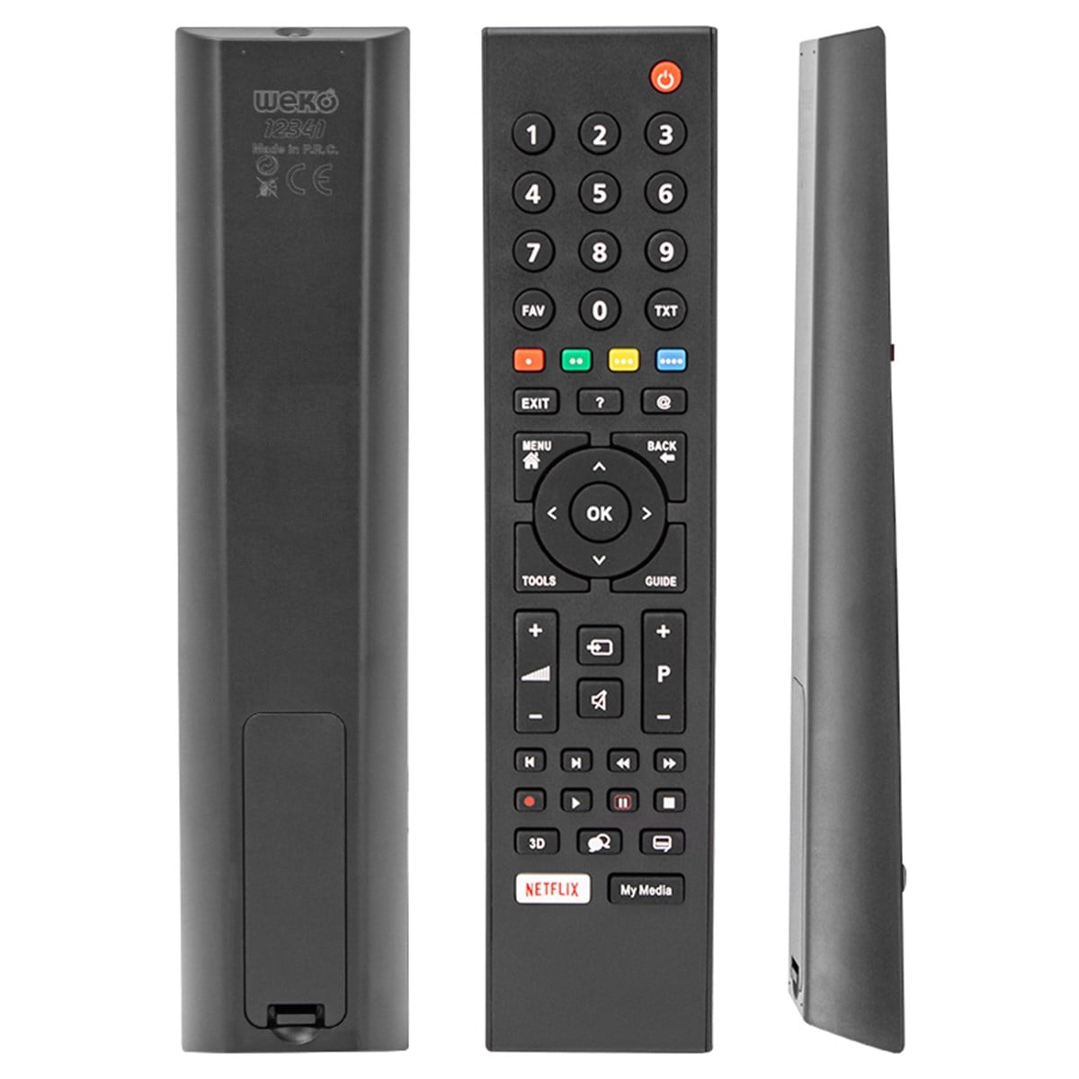WEKO KL ARÇELİK-BEKO NETFLIX - MY MEDİA TUŞLU LCD-LED TV KUMANDA - GENİŞ KALIP