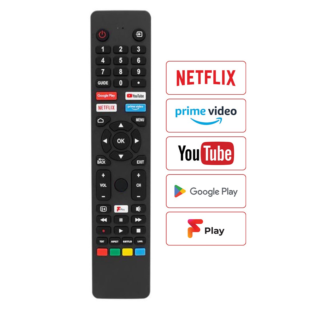 WEKO KL SES KOMUTSUZ JVC RM-C3250 NETFLIX-PRIME VIDEO-GOOGLE PLAY-YOUTUBE TUŞLU LCD LED TV KUMANDA