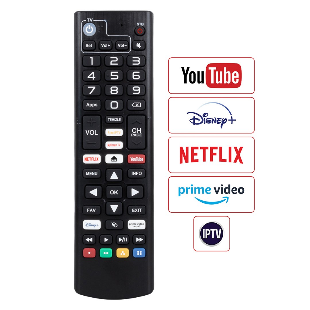 WEKO KR DREAMSTAR ANDROID NETFLIX-YOUTUBE-PRIME VIDEO TUŞLU TV UYUMLU UYDU KUMANDASI