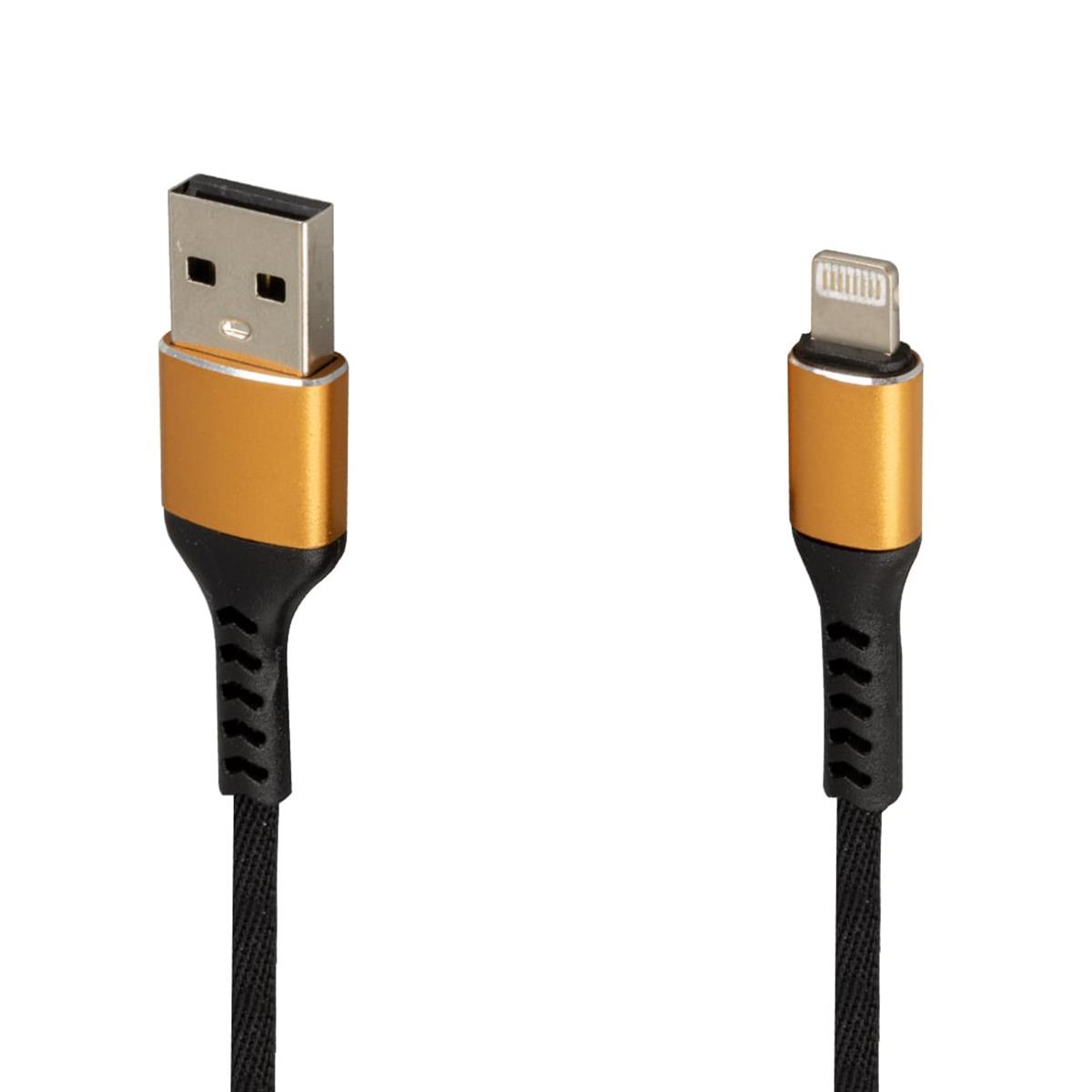 WEKO WK-22025 USB TO LIGHTNING ÖRGÜLÜ SİYAH ŞARJ KABLOSU (NO:14)