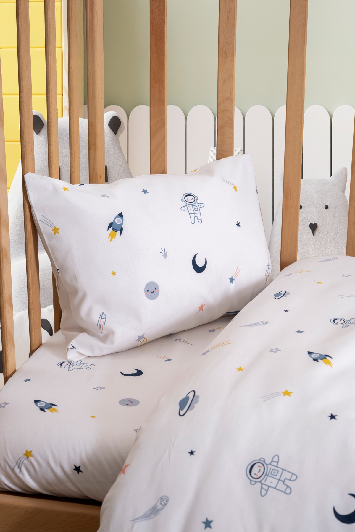 Uzay %100 Pamuk Bebek Nevresim Takımı