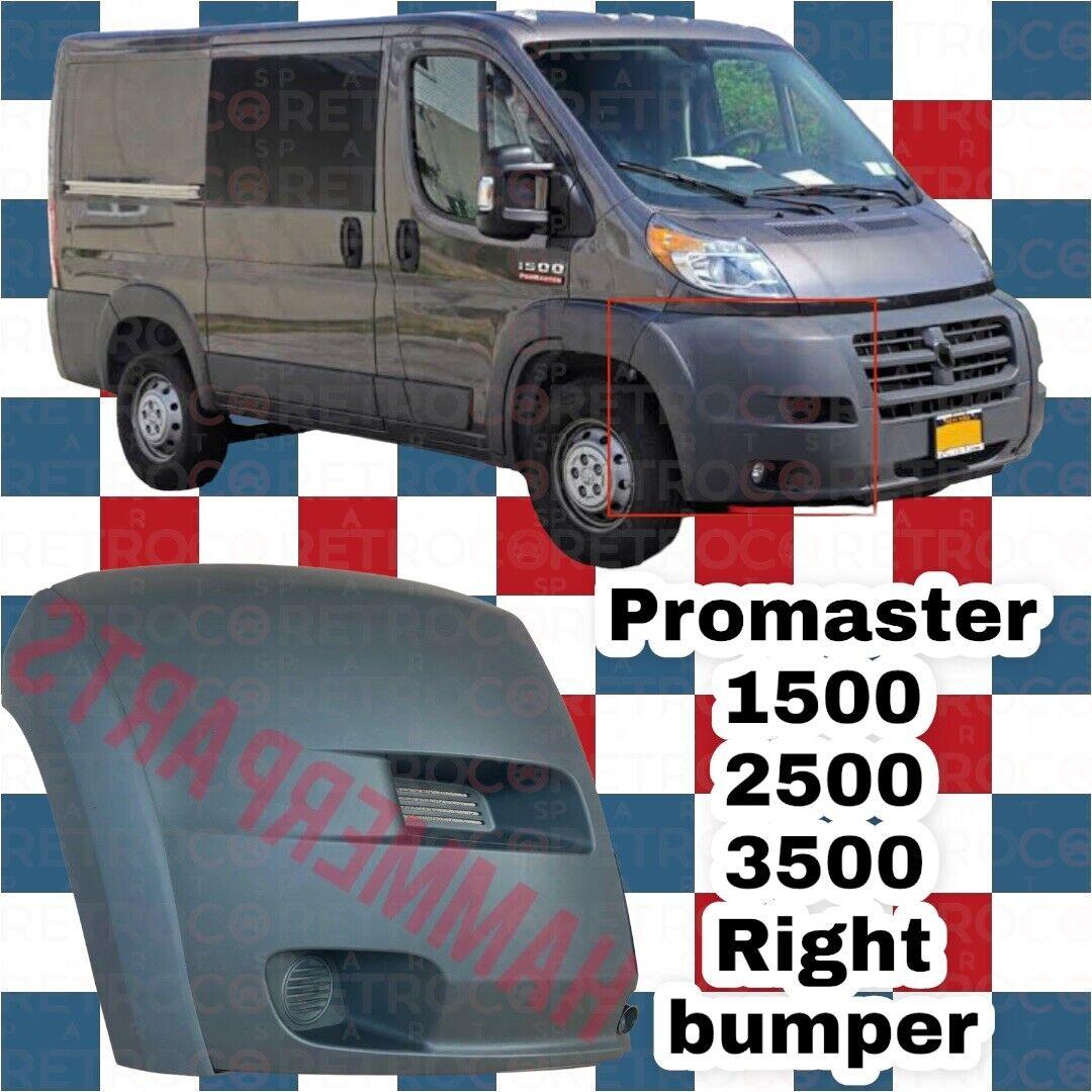 14-18 For Dodge Ram ProMaster 1500 2500 3500 Right Front Bumper Cover Assembly