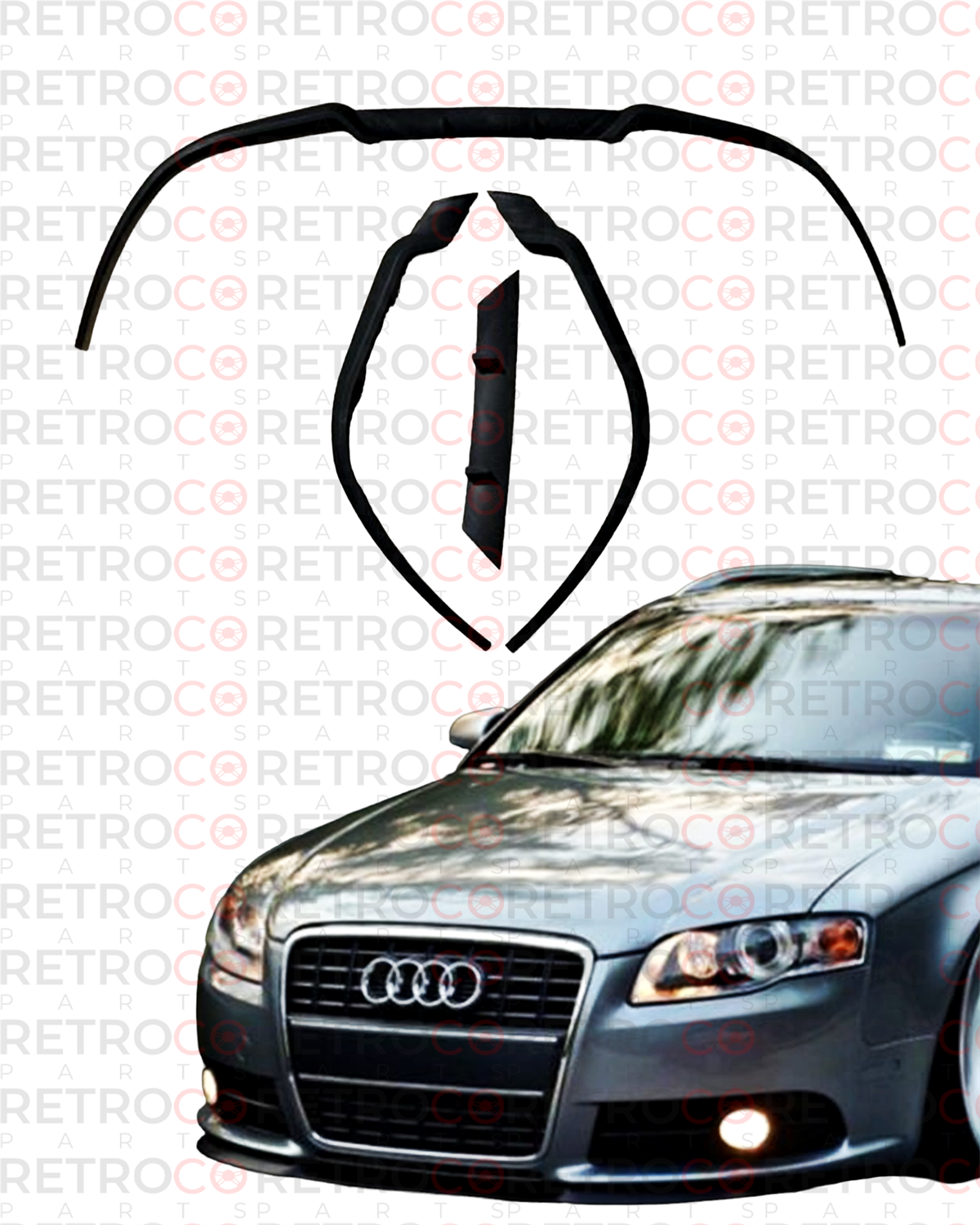 A4 Audi S4 RS4 B7 Front Bumper CUPRA R Euro Spoiler Lip Valance Splitter S Line