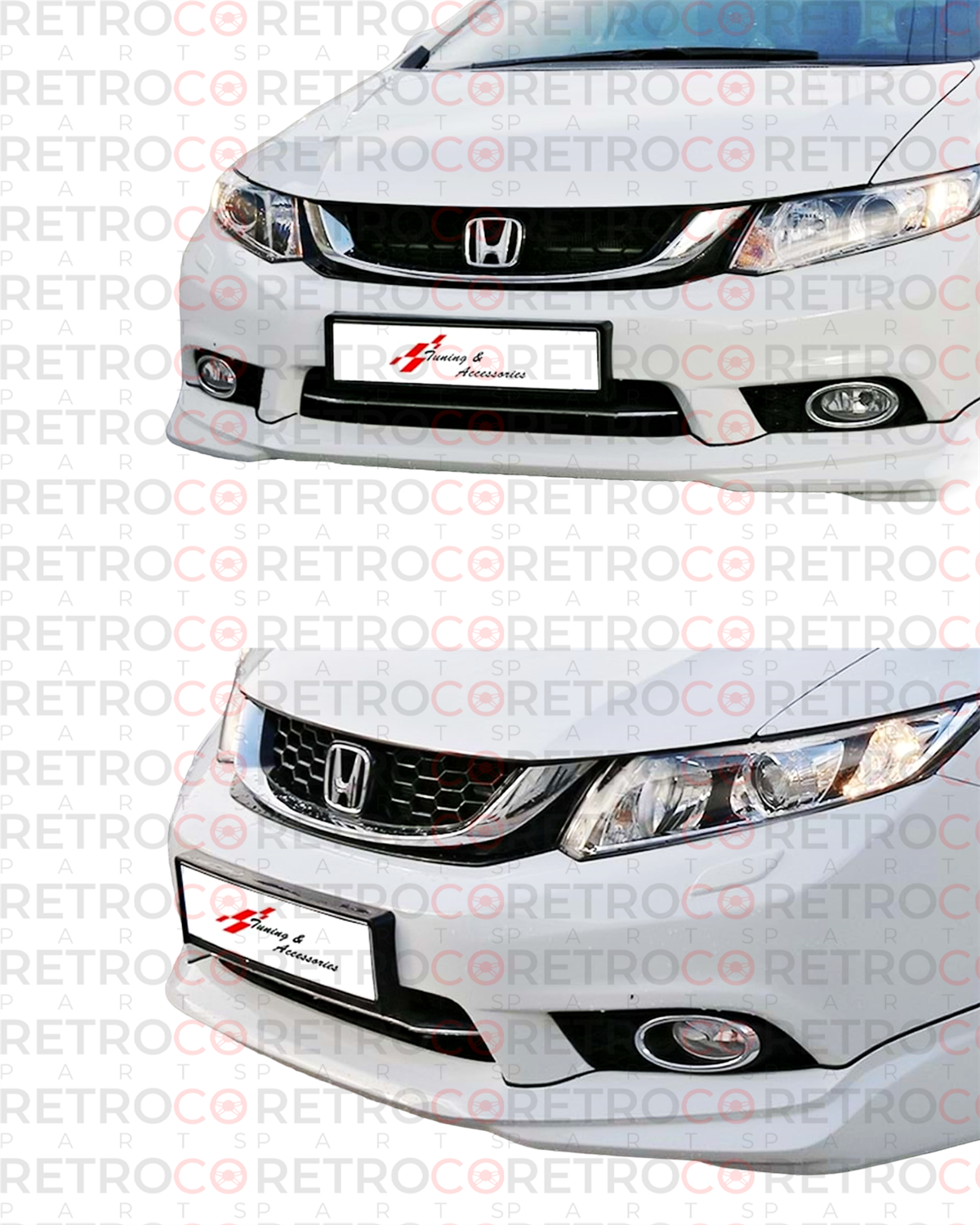 Civic FB7 Modulo Front Lip Raw Surface Vacuum Plastic  2012-2016 FB7 FL