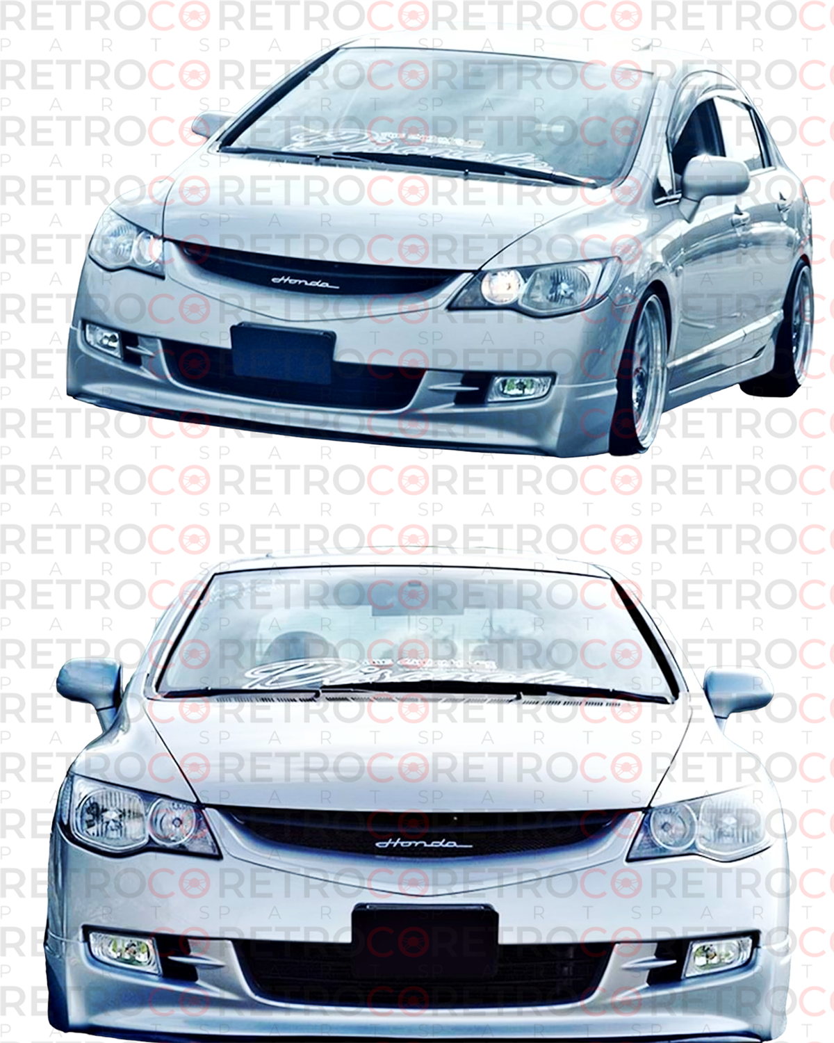 Civic FD6 Mugen Model Front Lip Raw Surface Vacuum Plastic  2006-2009 fd6
