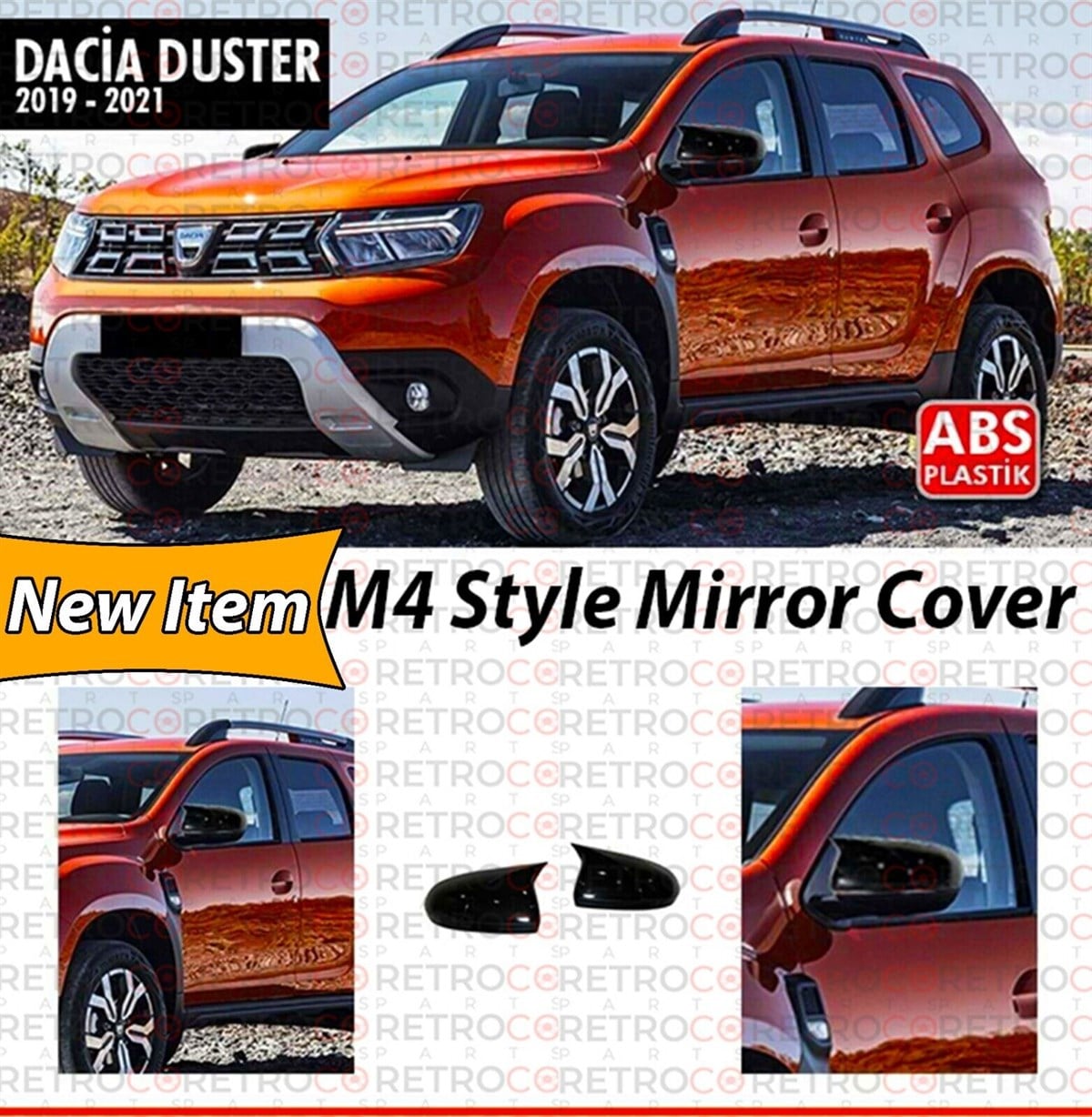 Duster 2 Batman Mirror Cover Piano Black  2018 after 2